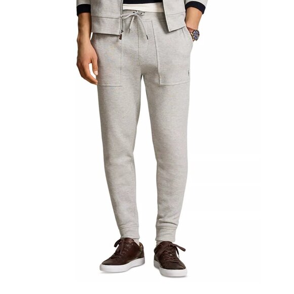 Polo Ralph Lauren Men’s Double Knit Joggers Drawstring Logo Sweatpants Grey Htr - Picture 1 of 6
